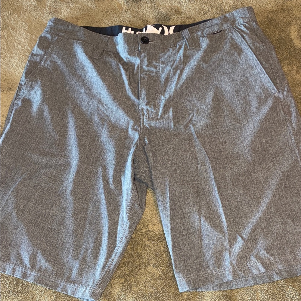 Hurley Men's Light Gray Flat Front Shorts